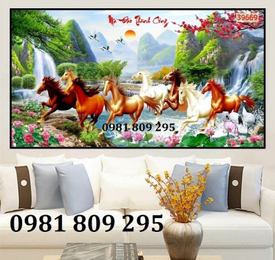 Mẫu tranh mã đáo phong thủy JP7656