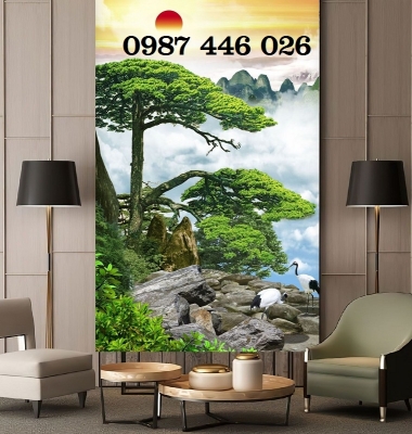 Tranh gạch 3d thác nước p