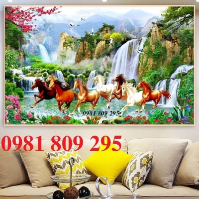 Mẫu gạch tranh ngựa , gạch ốp tường 3d