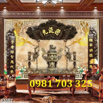 Tranh gạch đẹp trang trí phòng thờ