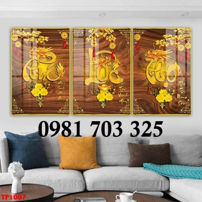 Gạch tranh thư pháp 3D trang trí