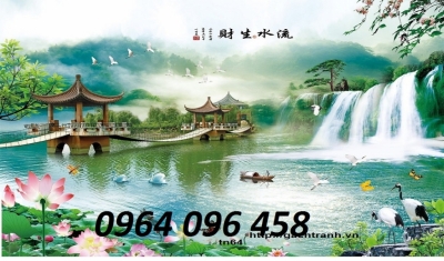 Tranh gạch 3d - gạch tranh 3d phong cảnh - phong thủy - 5CCC