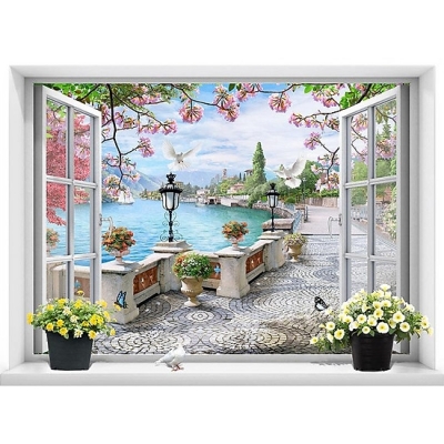 Tranh gạch cửa sổ 3d - XVCC65