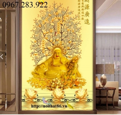 Gạch ốp tường 3D Phật Di Lặc