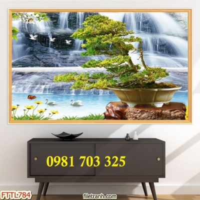 Tranh gạch hoa mai đẹp 3D