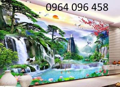 Tranh gạch 3d phong cảnh sơn thủy hữu tình - SMN66