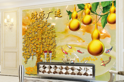 tranh gạch men 3d cây tiền - KS23