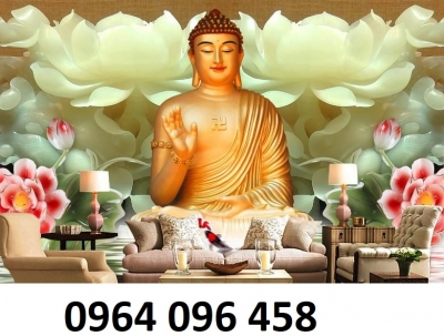 Tranh phật phòng thờ - tranh gạch 3d phòng thờ - 098CN