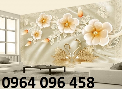 Tranh gạch 3d hoa sứ ngọc - MNM09