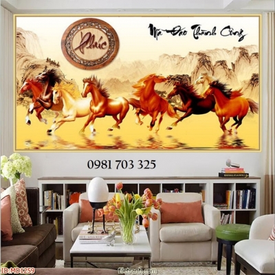 Tranh gạch phong thủy mã đáo thành công