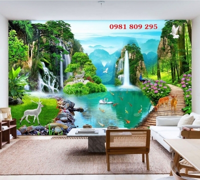 Tranh phong cảnh , gạch men cao cấp HP757