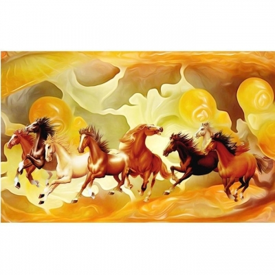 Tranh gạch men họa tiết 8 chú ngựa