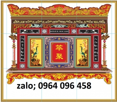 Gạch tranh 3d ốp tường bàn thờ - KCDC4