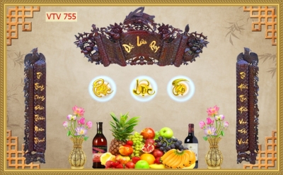 Tranh dán phòng thờ - gạch ốp tường