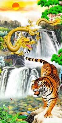 Tranh gạch hình hổ 3d đẹp