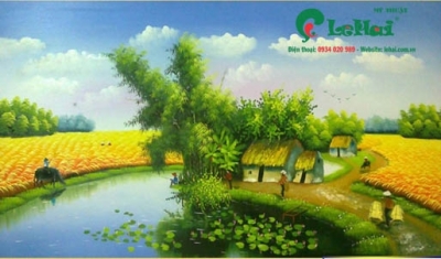 tranh đồng quê - gạch tranh 3d