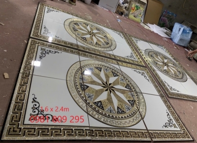 Gạch thảm khắc kim , gạch men chữ nhật