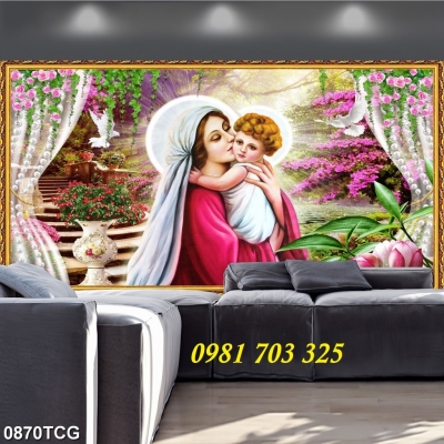 Tranh công giáo- tranh gạch men 3D