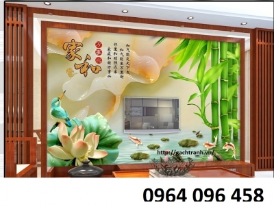 Tranh gạch 3d trang trí phòng khách - 555XK