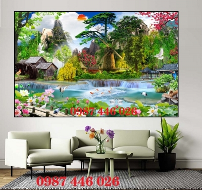 Tranh gạch men phong cảnh đẹp 3d HP0822