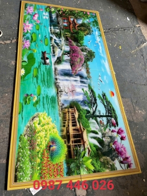 Gạch 3d, tranh phong cảnh in thực tế HP027