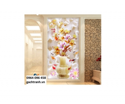 gạch tranh dán tường 3d tranh ngọc - DD3