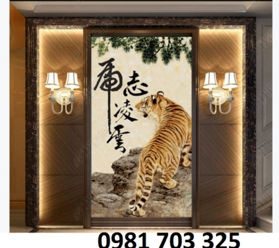 Tranh gạch hổ đẹp phong thủy trang trí