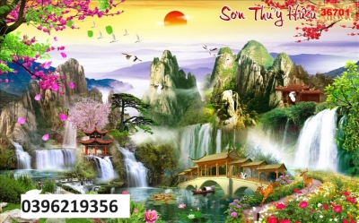 Tranh gạch đẹp 3d sơn thủy
