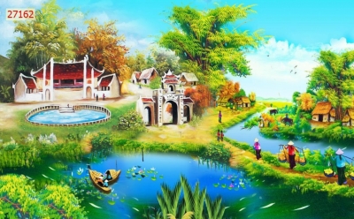 Tranh gạch phong cảnh đồng quê 3d - 975CV