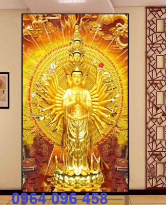 Tranh gạch hình phật 3d - gạch tranh 3d ốp tường - 32XNNB