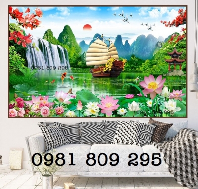 Tranh gạch , gạch 3d ốp tường phòng khách HD939