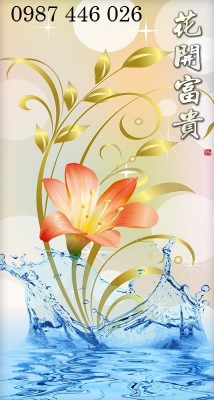 Tranh gạch men bình hoa HP97373