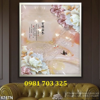 Tranh gạch 3D sứ ngọc đẹp nhà