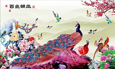 Tranh 3D- Tranh chim công