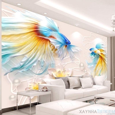 Tranh gạch 3d cá koi - 854XVB