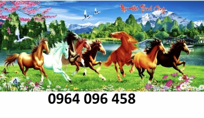 tranh phong thủy 3d - gạch tranh ốp tường - SX43