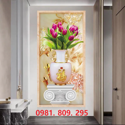 Gạch tranh bình hoa