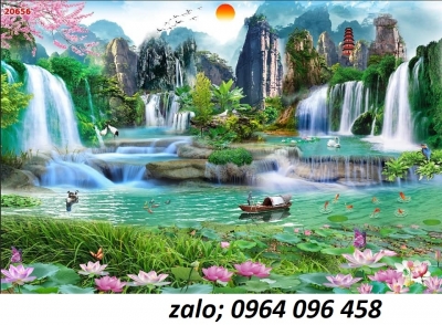 Tranh gạch 3d ốp tường phong cảnh đồng quê - 27CVD