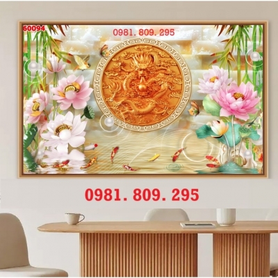 Tranh 3d , gạch ốp tường hoa đẹp HS999