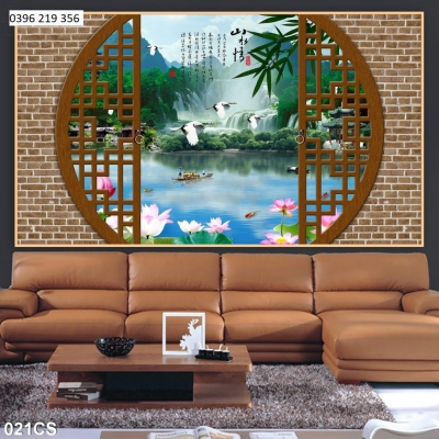 Tranh trang trí tường gạch men Cửa Sổ