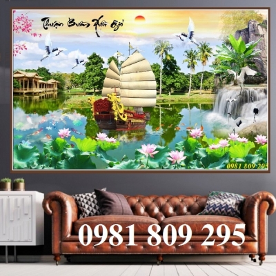 Tranh 3d thác nước - gạch tranh 3d trang trí