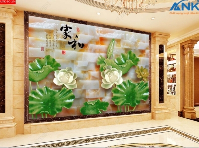 Tranh gạch 3d hoa sen - MX966