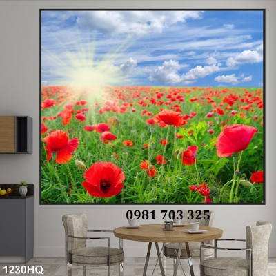 Tranh gạch 3D vườn hoa trang trí