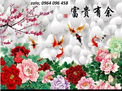 Tranh gạch 3d hoa mẫu đơn - MXBC2