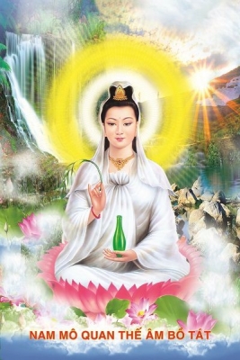 Tranh gạch 3d phật quan âm - KMN99
