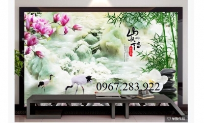 Tranh gạch phong thuỷ- Tranh chim Hạc