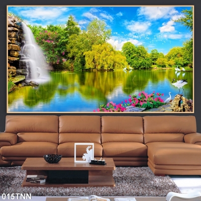 tranh gạch 3d trang trí phòng khách