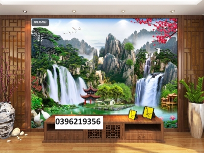 Tranh gạch đẹp sơn thủy trang trí