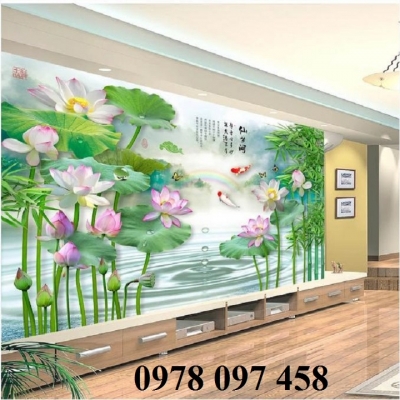 Gạch tranh đầm sen