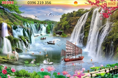 Tranh gạch men trang trí tường 3D Thuận Buồm